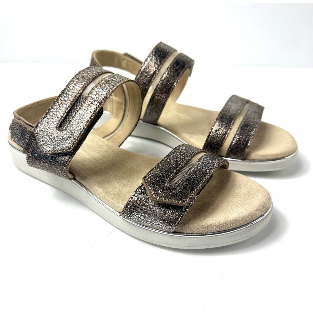 VANELi Espy Metallic Leather Sandals Sz 5.5